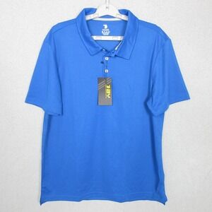 Mens TBY Travels Together with You Polo Shirt Short Sleeve Blue Mens Large NEW